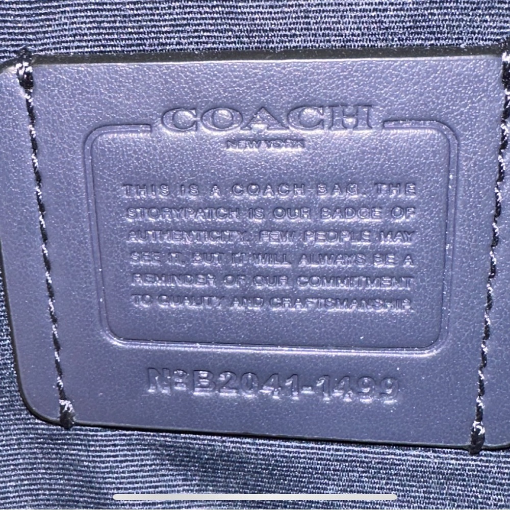 Coach Denim Blue, Leather Gallery Tote Bag - Picture 4 of 9